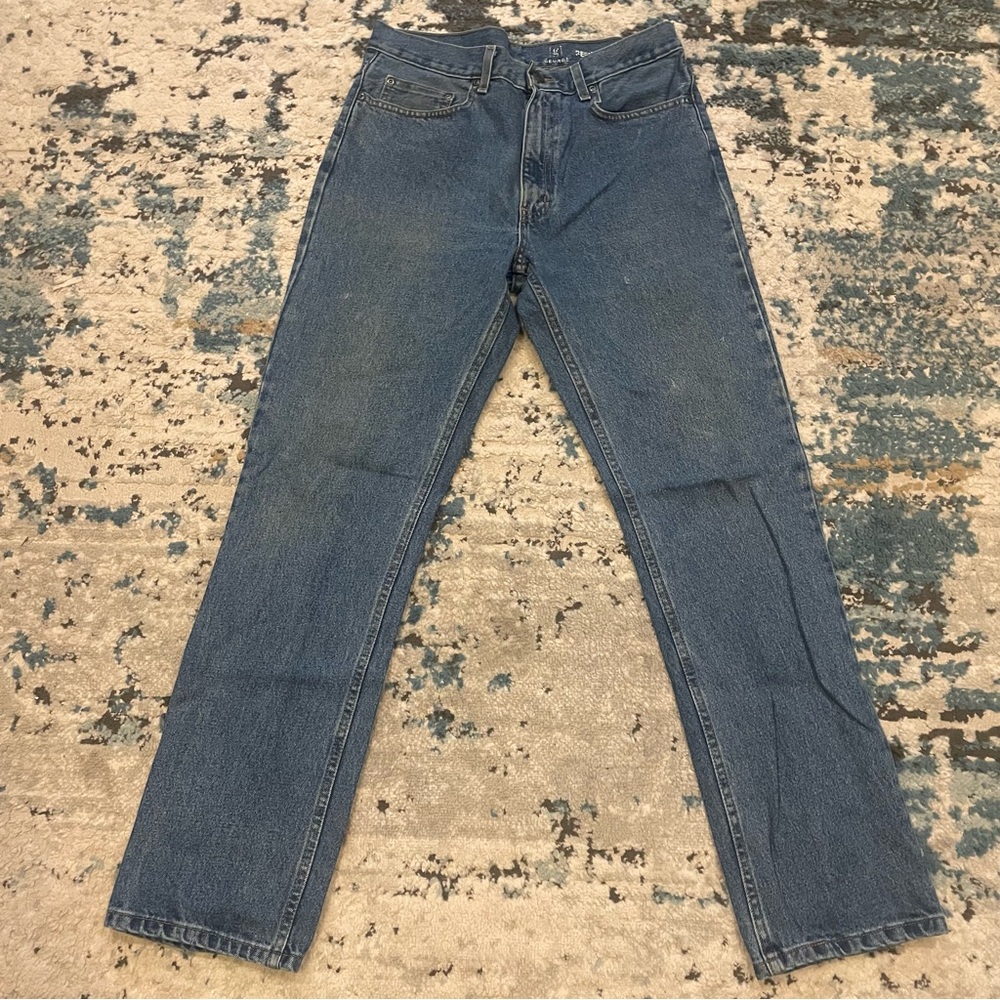 George Men's Straight Blue Jeans